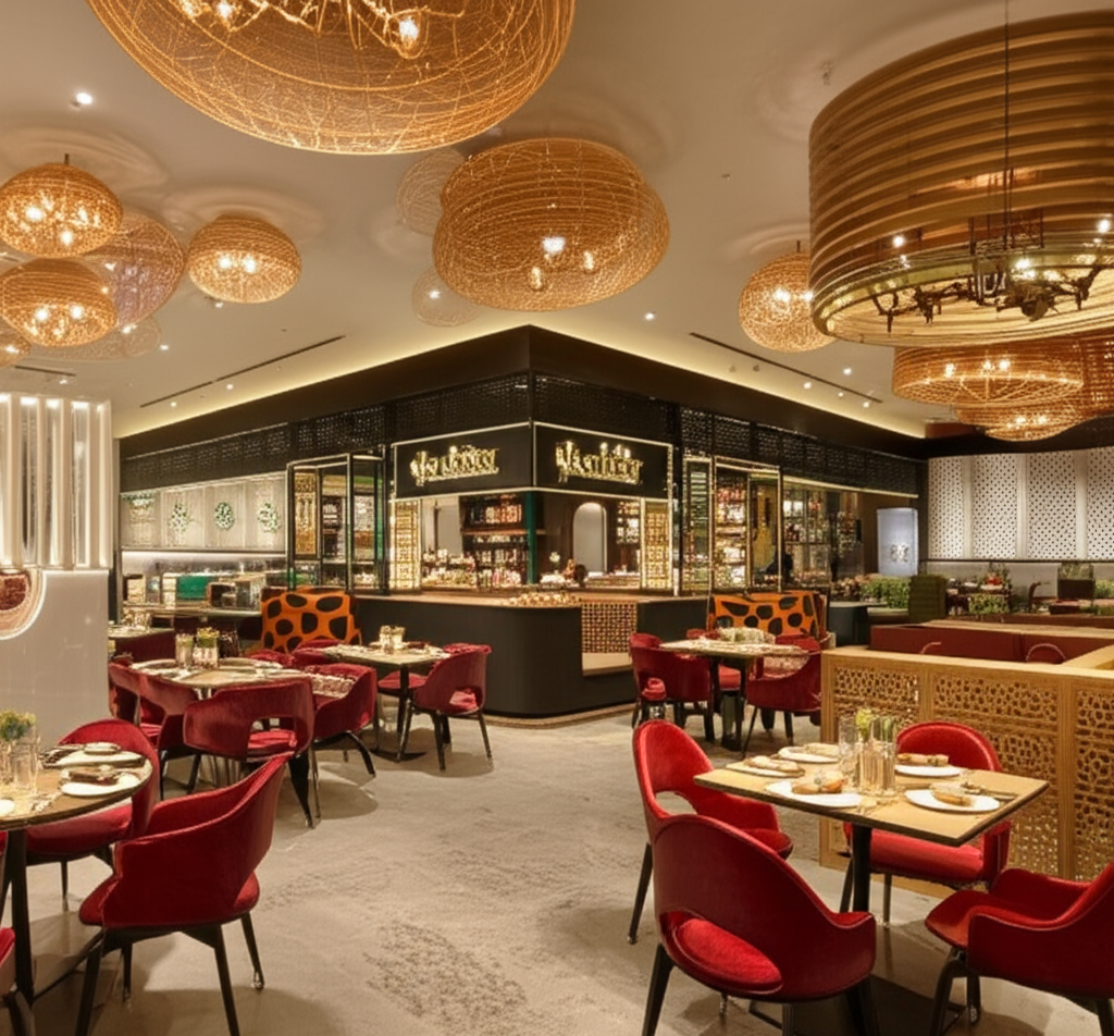 Interior restoran Pasarasa, restoran modern di Palembang, suasana nyaman